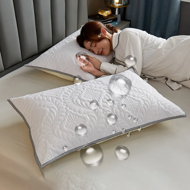 Waterproof Latex Pillow Protectors–Pair Pack Oil & Moisture Resistant Pillow Covers