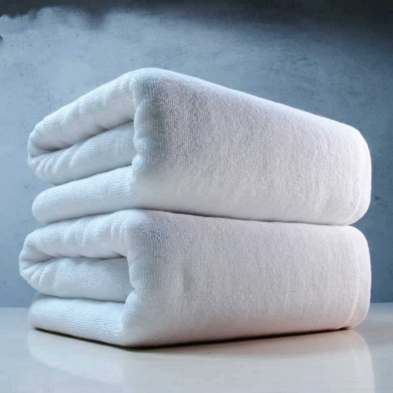 Luxury Hotel Cotton Bath Towels-Premium Soft Absorbent White Towels-Thick Pure Cotton Bathroom Towels (350g–600g)