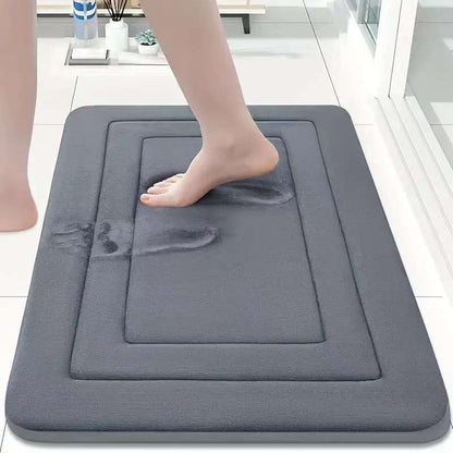 Memory Foam Bath Mat - Soft Quick Dry Non-Slip Bathroom Floor Rug