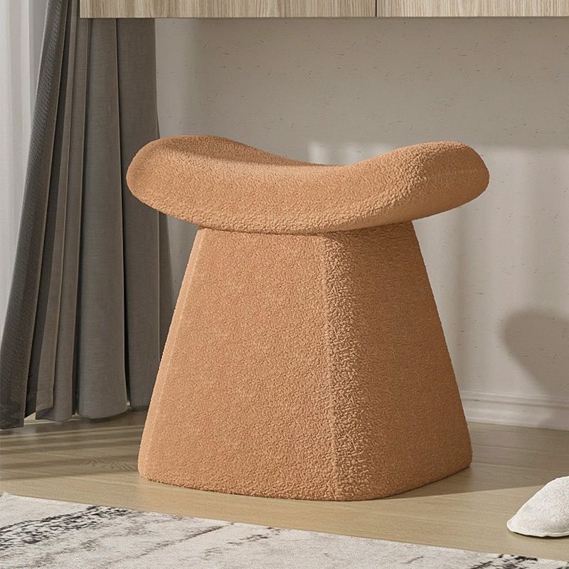 Luxury Teddy Fleece Vanity Stool–Modern Makeup Chair & Accent Seat