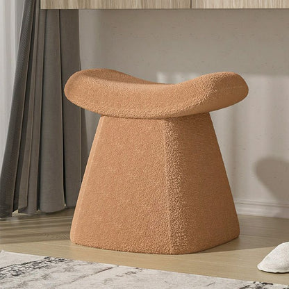 Luxury Teddy Fleece Vanity Stool–Modern Makeup Chair & Accent Seat