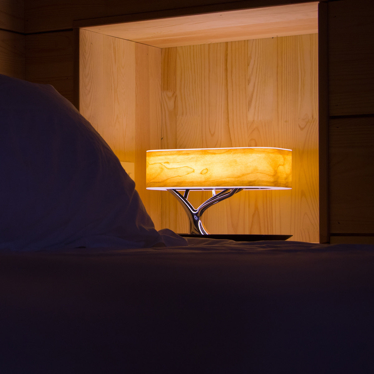 3-in-1  Stylish Wireless Charging Table Lamp - Bluetooth Speaker LED Bedside Lamp