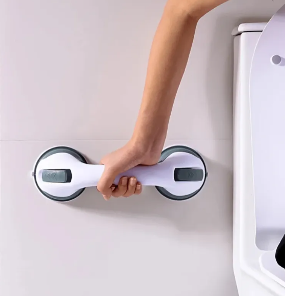 Suction Grab Handle for Bathroom-Non-Slip Safety Support Bar-Vacuum Suction Grip Handle for Shower, Glass & Tiles