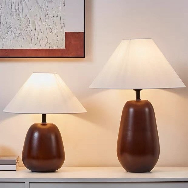 Modern Solid Wood Table Lamp–Minimalist Zen Bedside Lamp For Warm Ambient Lighting