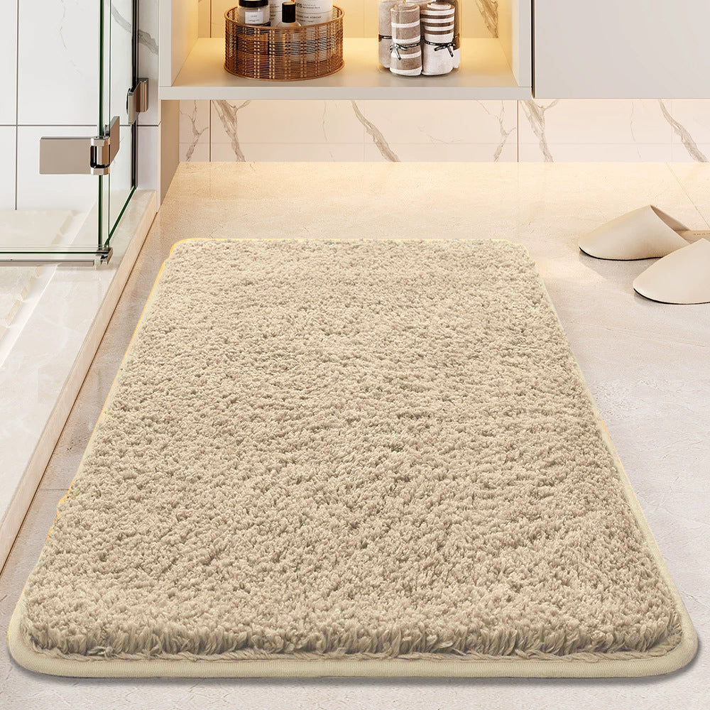 Soft Plush Non-Slip Bath Mat - Ultra-Absorbent Thick Bathroom Floor Rug Machine Washable