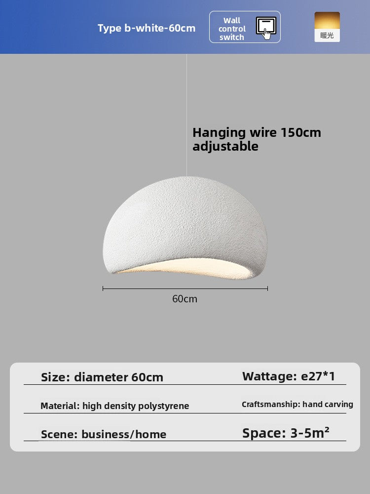 Wabi-Sabi LED Pendant Light - Modern Japanese Inspired Resin Hanging Ceiling Light