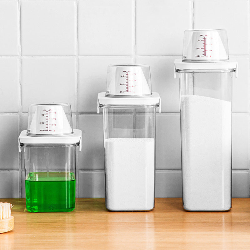 Acrylic Storage Container–Transparent Laundry & Bathroom Organizer for Detergent & Toiletries (1100ml–2300ml)