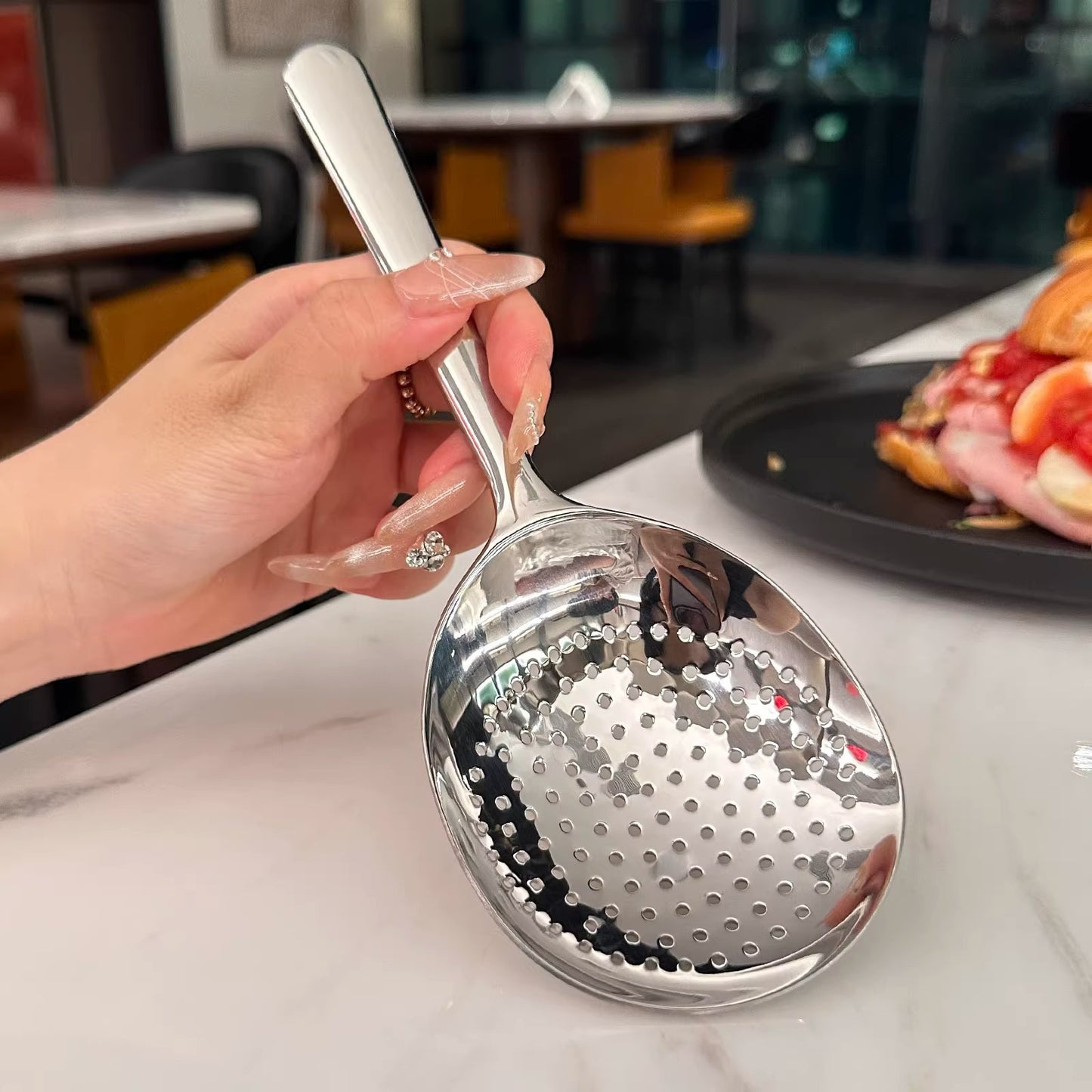 Stainless Steel Serving Spoon–Modern Kitchen Rice & Soup Serving Spoon