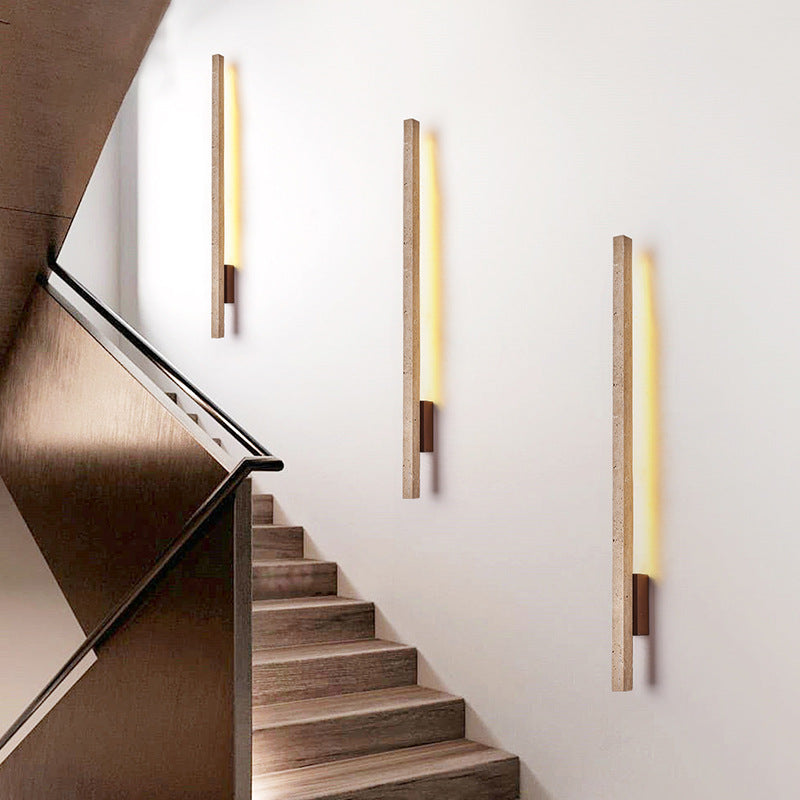 Japanese Wabi-Sabi LED Wall Light – Modern Stone Wall Sconce
