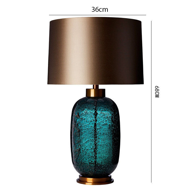 Modern Glass Table Lamp - Large Colourful Vase Bedside & Living Room Lamp