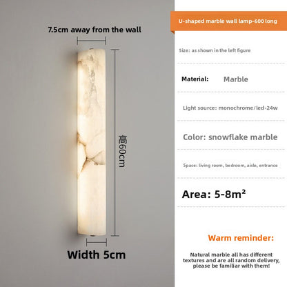 Natural Marble LED Wall Light - Modern Style Wall Lamp