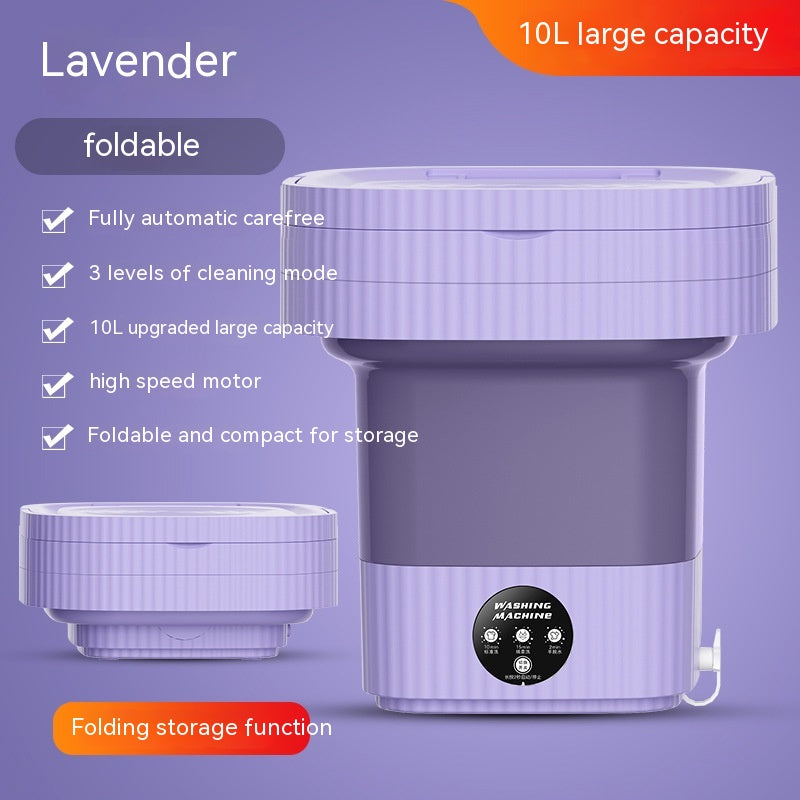 Portable Folding Washing Machine–Compact Mini Washer for Baby Clothes, Underwear & Travel