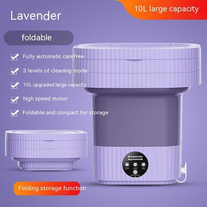 Portable Folding Washing Machine–Compact Mini Washer for Baby Clothes, Underwear & Travel