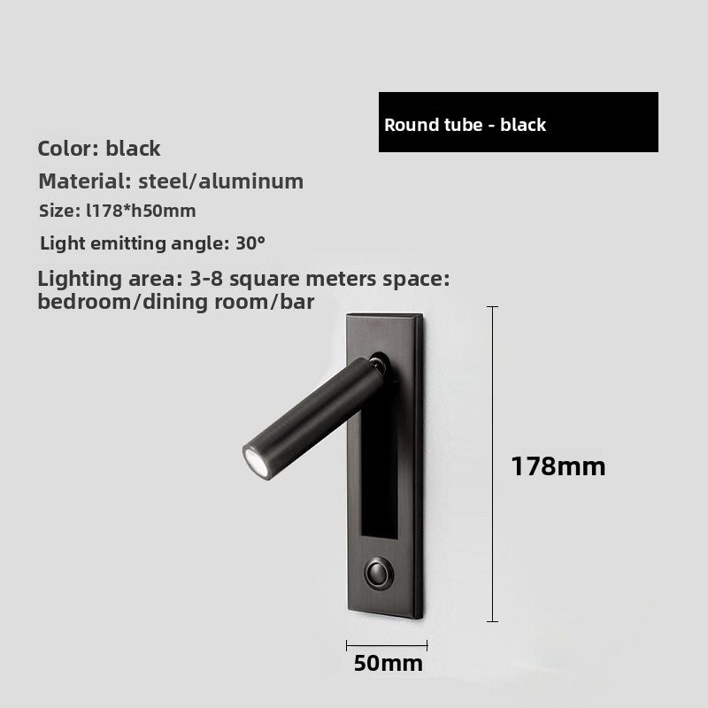Rotating LED Wall Reading Light–Adjustable Bedside Wall Lamp for Bedroom, Study & Hotel