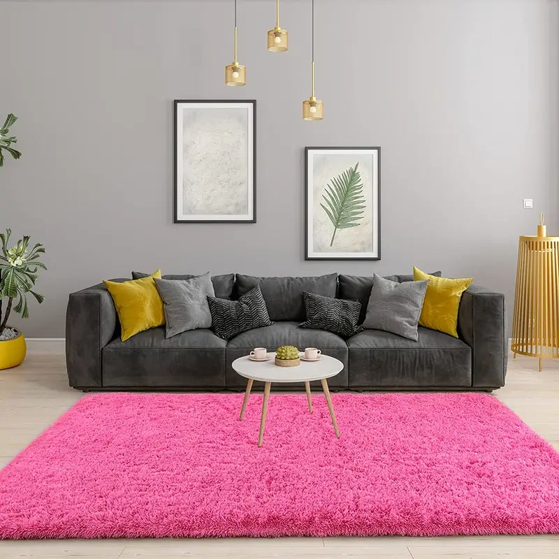 Plush Fuzzy Area Rug–Soft Non-Slip Carpet for Bedroom, Living Room & Modern Home Décor