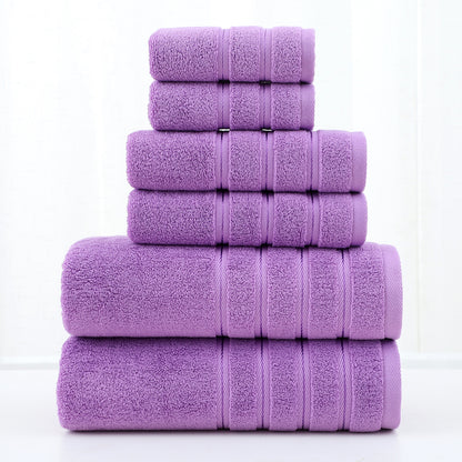 Luxury Combed Cotton Towel Set–Ultra Soft 6 Piece Bathroom Towel Collection