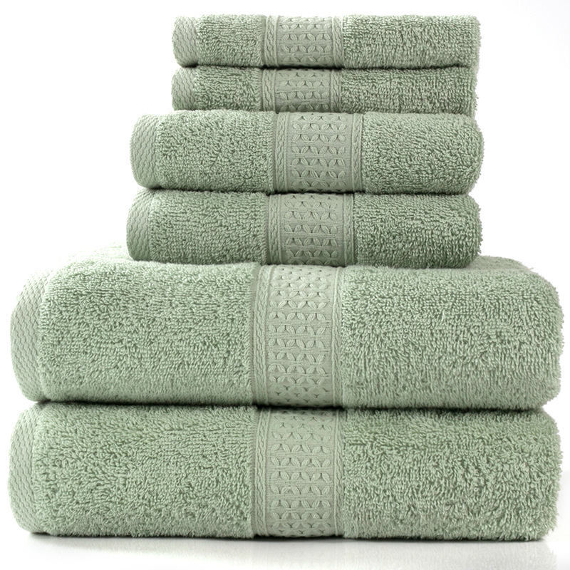 6 Piece Cotton Towel Set-Soft Absorbent Bath Towels Set-Luxury Bathroom Towels Quick Dry