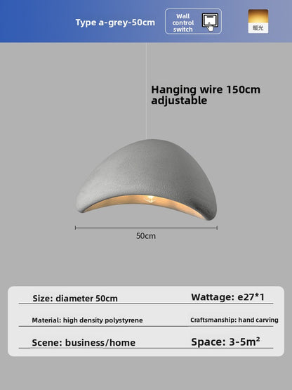 Wabi-Sabi LED Pendant Light - Modern Japanese Inspired Resin Hanging Ceiling Light