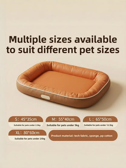 Waterproof Leather Dog Bed–All-Season Pet Bed For Dogs & Cats