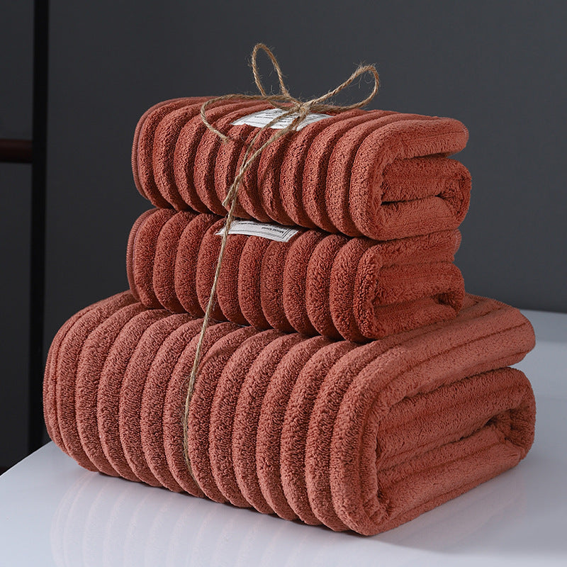 Ultra Soft Coral Fleece Towels-Super Absorbent Quick Dry Bath Towels-Lightweight Bathroom, Gym & Travel Towels