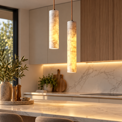 Italian Style Pendant Light | Luxury Copper LED Bedside Hanging Lamp