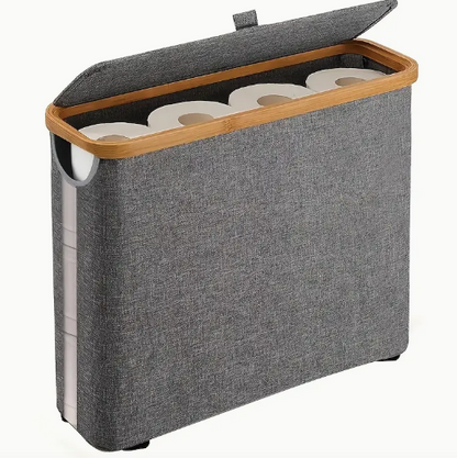 Modern Toilet Paper Storage Basket-Visible Tissue Holder Organiser-Decorative Household Toilet Paper Box for Bathroom, Bedroom & Office
