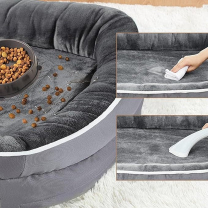 Washable Orthopedic Pet Bed - Removable Supportive Bed for Medium & Large Dogs