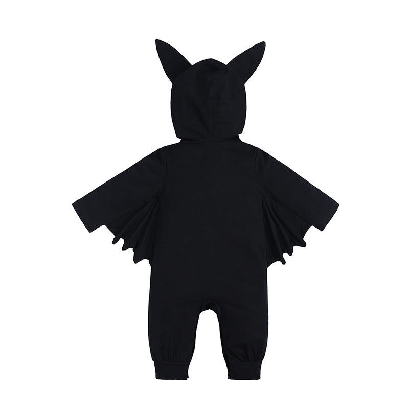 Baby Bat Halloween Romper – Hooded Cotton Costume Jumpsuit