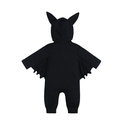 Baby Bat Halloween Romper – Hooded Cotton Costume Jumpsuit