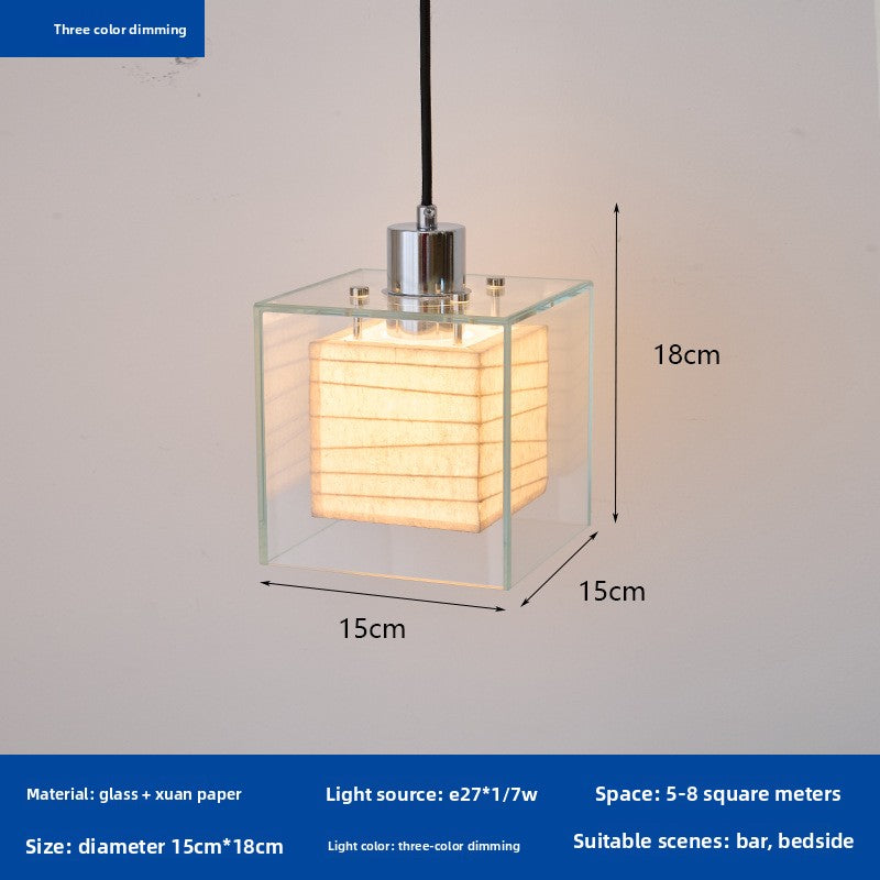 Bauhaus Glass Pendant Light - Mid-Century Modern LED Hanging Ceiling Lamp