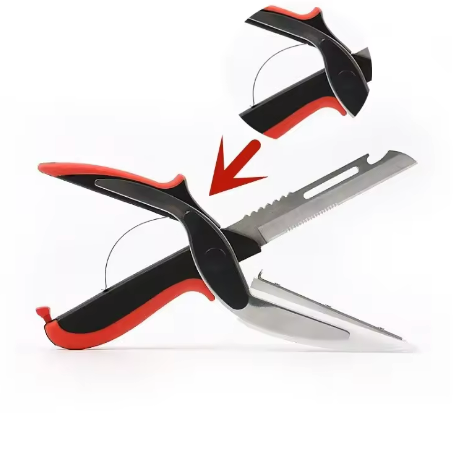 2-in-1 Kitchen Scissors & Cutting Board–Stainless Steel Food Cutter Knife for Vegetables, Fruits & Meat