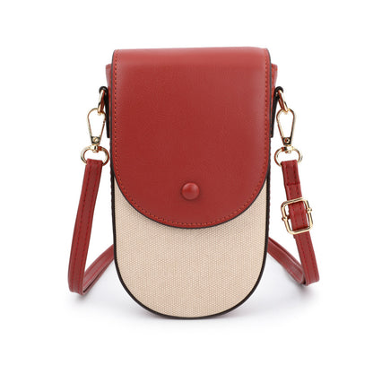 Women's Mobile Phone Crossbody Bag–PU Leather Messenger Bag, Small Shoulder Handbag & Everyday Phone Purse