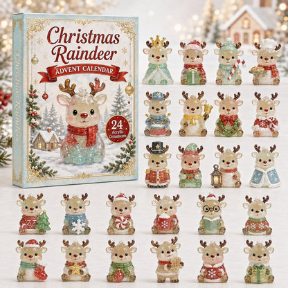 Christmas Acrylic Decorations Blind Box - 3mm Festive Santa, Gnome & Snowman Collectible Ornaments