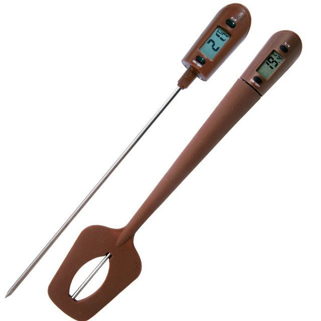 Silicone Spatula Thermometer–Digital Kitchen Scraper with LCD Display, Heat Resistant Baking Tool (-50°C to 300°C)