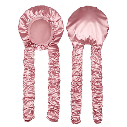 Luxury Satin Sleep Bonnet & Shower Cap–Silk Feel Hair Bonnet For Curly, Wavy & Natural Hair