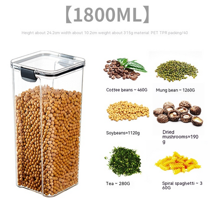 Airtight Food Storage Containers–BPA-Free Grain & Cereal Storage Set, Stackable Kitchen Pantry Organisers, Clear Plastic Containers