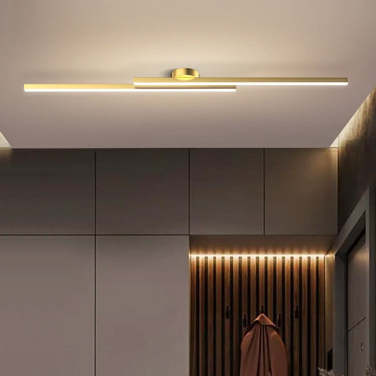 Modern Linear LED Ceiling Light - Dimmable Minimalist Ceiling Light for Living Room & Bedroom