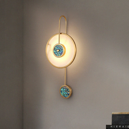 Marble LED Wall Light - 60cm Luxury Stone Bedside & Hallway Wall Lamp