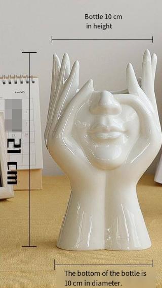 Nordic Human Body Ceramic Vase–Modern Artistic Flower Vase for Living Room & Home Décor