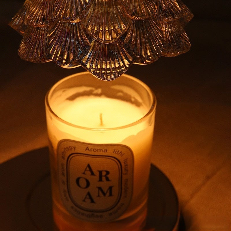 Candle Warmer Lamp - Adjustable Height Wax Melting Lamp with Timer & Glass Shade