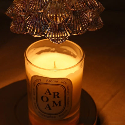 Candle Warmer Lamp - Adjustable Height Wax Melting Lamp with Timer & Glass Shade