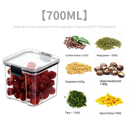 Airtight Food Storage Containers–BPA-Free Grain & Cereal Storage Set, Stackable Kitchen Pantry Organisers, Clear Plastic Containers