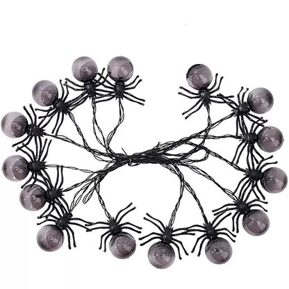 LED Purple Spider String Lights – Halloween Spider Decoration