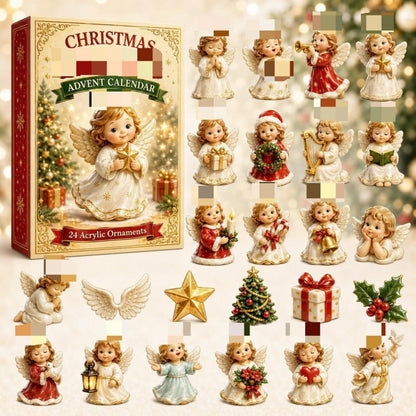 2026 Christmas Advent Calendar - 24-Day Acrylic Pendant Blind Box Countdown with Surprise Decorations