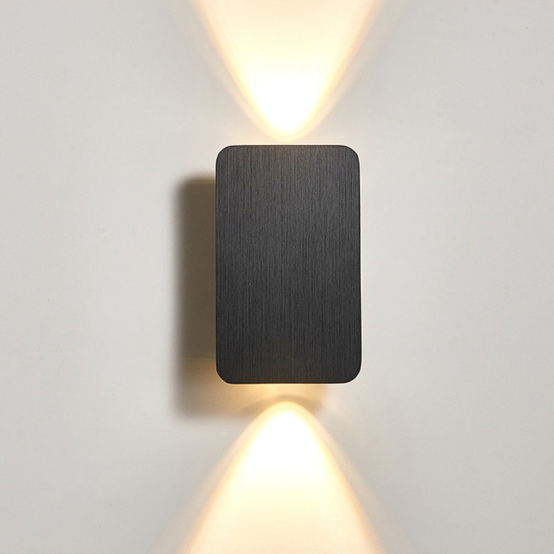 Modern LED Up Down Wall Light - Nordic Brushed Aluminium Wall Lamp for Bedroom & Living Room