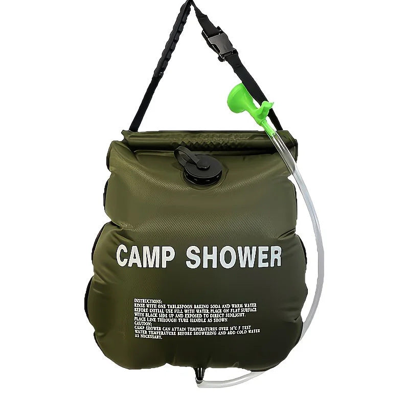 20L Solar Camping Shower Bag–Portable Outdoor Solar Heated Shower