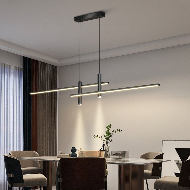 Modern LED Linear Pendant Light - Dimmable Nordic Hanging Ceiling Light