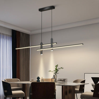 Modern LED Linear Pendant Light - Dimmable Nordic Hanging Ceiling Light