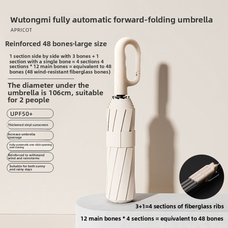 Fully Automatic Windproof Travel Umbrella–Compact UV Protection Folding Umbrella