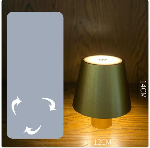 Rechargeable Touch Table Lamp-Wireless USB LED Bedside Light-Dimmable Atmosphere Lamp for Bedroom & Home